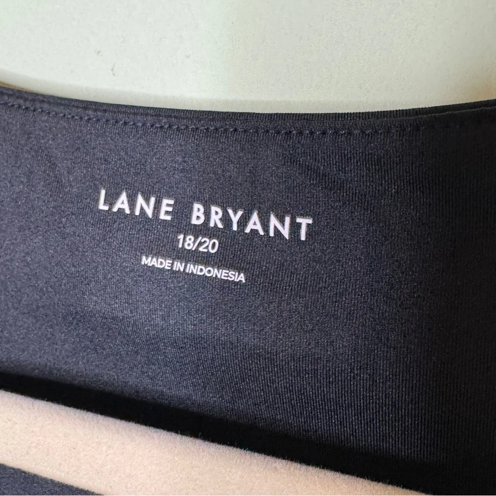 Lane Bryant bodysuit black long sleeve scoop neck